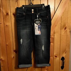 YMI Women's Dark Wash Ankle Jeans